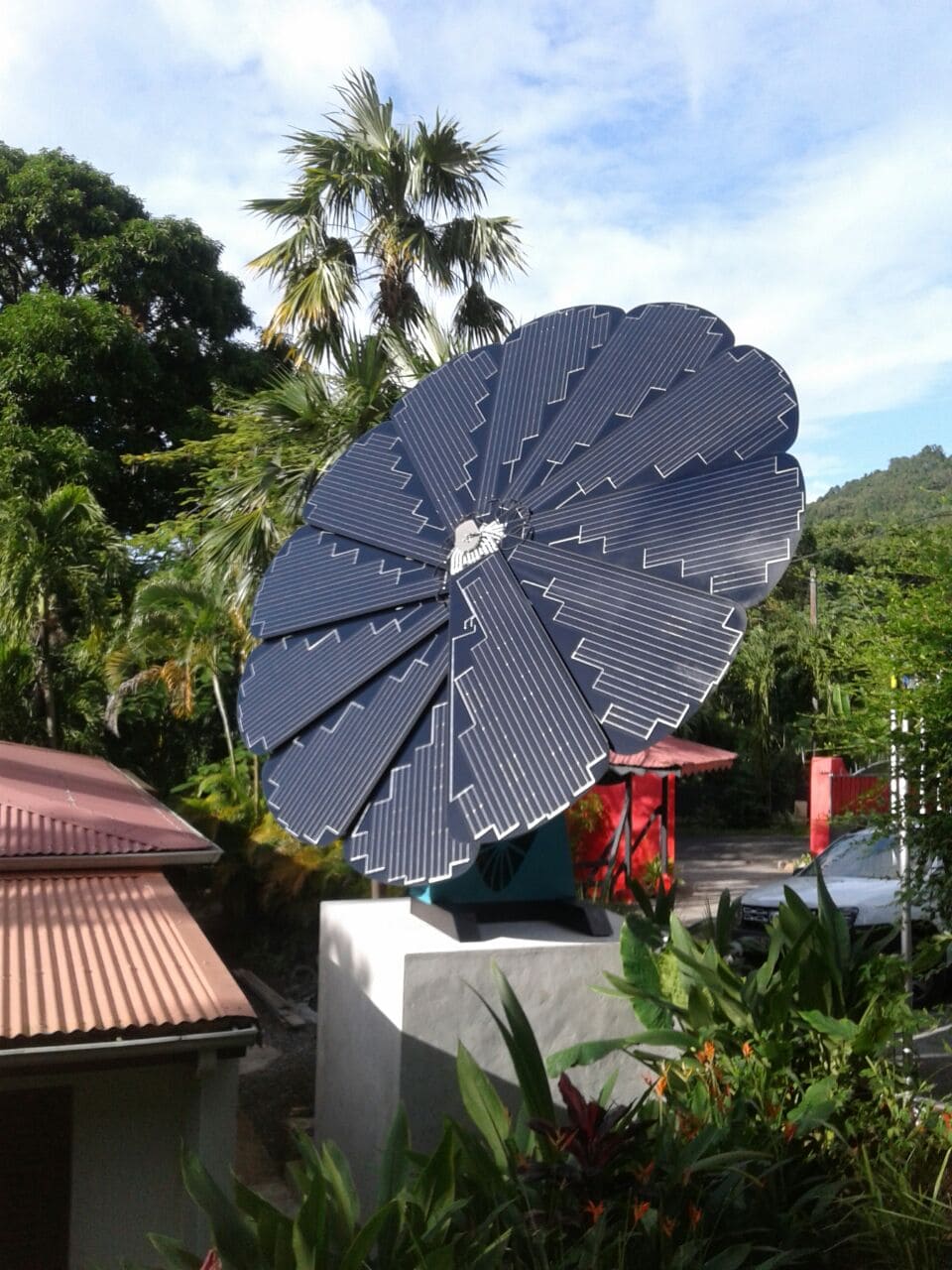 Un panneau solaire dans l'hôtel 3 étoiles Caraïb'Bay Hôtel en Guadeloupe